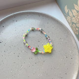 DAIIIBABYYY  -  Colorful Beaded Bracelet Simple Stretch Bracelets Summer Jewelry Stackable Bangle Friendship Wristbands