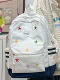 Daiiibabyyy  Star Embroidery Schoolmochila Lightweighte Casual Bag Student Backpack Cute Ins Sac Femme Large Capacity Bags for Woman