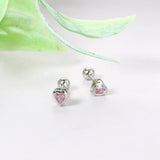 Daiiibabyyy  Mini Colorful Heart Ear Cartilage Piercing Lobe Stud Earring for Women Y2k Accessories Tragus Rook Helix Flat Ear Jewelry KAE312