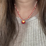 Daiiibabyyy  Bohemian Handmade Beaded Choker Necklace Adjustable Colorful Seashell Surfer Necklaces Beach Crystal Charms for Jewelry Making