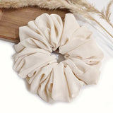 DAIIIBABYYY  -  Big Size Chiffon Scrunchies For Muslim Women Custom Elastic Volumizing Oversized Neat stitching Malaysian Bunch Hair Tie