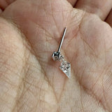 Daiiibabyyy  Tiny Sparkling Water Drop Rhombus Zircon Stud Earrings Men and Women Cool Earbone Nails Fashion Jewelry