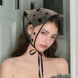 Daiiibabyyy Lightweight Kerchief Woman Sheer Lace Headscarf Hair Scarf Outdoor Travel Gift