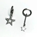 Daiiibabyyy  Egirl Jewelry Shiny Star Chains Hoop Earrings Korean Fashion DIY Crystal Earrings forWomen Girls Punk Accessories Y2K Grunge