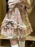Daiiibabyyy  New Japanese Vintage Sweet Fairy Dress Women Chic Print Design Strap Dress Harajuku Lovely Casual High Street Retro Outfits