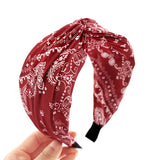 Daiiibabyyy  Wide Fabric Headbands For Women Girls Flower Knotted Hairbands Female Hair Bands Hair Hoops Hair Accessories