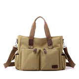 Daiiibabyyy  Canvas retro crossbody bag, handbag commuting bag, shoulder bag, work bag, large capacity handbag