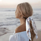 Daiiibabyyy  Fashion Dots Scrunchies Long Hair Rope Korean Hair Ties for Women Ponytail Scarf Sweet Elastic Hair Band Hair Accessories