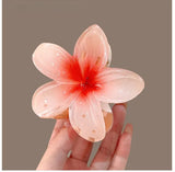 Daiiibabyyy  Bohemian Flower Hair Claw Clip For Women Sweet Floral Hair Claws Crab Clamp Barrettes Hawaiian Headwear Beach Accessories Girl