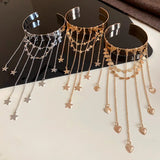 Daiiibabyyy  Korean Ins Star Fringe Open Bangles for Women Temperament Arm Chain Spice Sweet Cool Wind Y2k Fashion Hand Jewelry Goth Girl