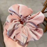 DAIIIBABYYY  -  Oversize Black Velvet Scrunchies Hair Ties Women Girls Solid Rubber Big Elastic Hair Bands Rope Ponytail Hair Accessories Winter