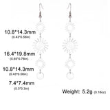 DAIIIBABYYY  -  Stainless Steel Bohemian Sun Drop Earrings Gold Color Women Long Earrings Fashion Kpop Jewelry Birthday Gift for Friends