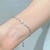 DAIIIBABYYY  -  Elegant Crystal Flowers Bracelet For Women Y2K Sweet Girls Moon Cherry Blossom Bow Zircon Bracelets Luxury Designer Jewelry Gift