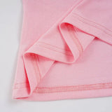 Daiiibabyyy  Fashion Sexy Sweet Bow Tie with Pink Long Sleeved T-shirt Slim Fit Slimming Spicy Girl Base Top