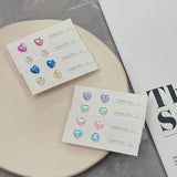DAIIIBABYYY  -  Fashion Sweet Macaron Candy Colorful Heart Stud Earrings Women Y2K Korean Fashion Girls Party Earring Jewelry Wholesale