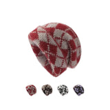Daiiibabyyy  Fall Winter Knitted Hats for Women Men Check Plaid Beanies Skullies Fashion Casual Double Layer Red Christmas Hats Gift