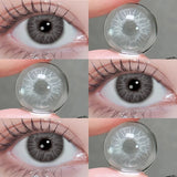 1pair Gray Color Contact Lenses Softlens for Eyes Lenses Cosmetic Eyecontacts fast shipping Yearly Use
