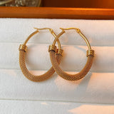 Daiiibabyyy  Vintage Metal Oval Earrings For Women Simple Geometric Circle Pendant Earrings Casual Daily Party Jewelry Accessrise Gifts
