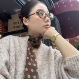 DAIIIBABYYY  -  185*24cm Chiffon Polka Dot Long Scarf Lightweight Neck Scarf For Women Summer Sun Protection Scarf Ribbon Headband Choker scarf