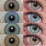 Daiiibabyyy  Graded 1pair Color Contact Lenses Mixblood Softlens 12months