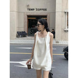 DAIIIBABYYY  -  French Three-dimensional Twisted Sleeveless Top Shorts Set Women Summer Casual Glossy Vest Two-piece Set