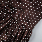 Daiiibabyyy  Women Lace Trimmed Patchwork Floral Polka Dot Camisole Dress Mature And Elegant Short Skirt Suitable For Beach Vacation Dating