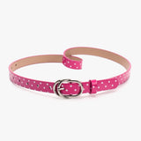 Daiiibabyyy  Vintage PU Leather Polka Dot Belt Millennial-Style Spicy Girl Retro Thin Belt Personalized Dopamine Y2K Belt Jeans Accessories