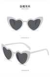 Daiiibabyyy  New Love Women's Sunglasses Fashion Trend Big Face Look Thin Girl Cute Design Sense Peach Heart Sunglasses