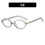 Daiiibabyyy  Oval Small Frame Retro Female Korean Plain Glasses Anti-blue Light Eyeglasses Eye Protection Ladies Optical Spectacle Eyeglass