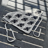 Daiiibabyyy  New Spring Summer Travel Headgear Handmade Knitted Headband Women Japan Korea Sweet Strap Headscarf Photo Triangle Towel