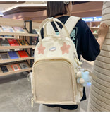 Daiiibabyyy  Ita Backpack Autumn High-capacity Canvas School Bag Transparent Preppy Style Girls Rucksack Teenage Display Bolsa Mujer Сумка