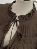 Daiiibabyyy  Hollow Out Solid Y2k V Neck Short Sleeve Single Breasted Lace-up Slim Women Shirt