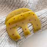 Daiiibabyyy  New Style Polka Dot Hair Claw M-Shaped Classic Claw Clips Elegant Hairpin Shark Clips Hair Accessories for Women Girls