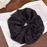 Daiiibabyyy  Elegant Ballet Satin Surface Wide Scrunchie Hair Band For Women Girls Sweet Hair Ornament Rubber Band Fashion Hair Accessories