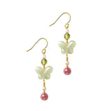 DAIIIBABYYY  -  Chinese Style Handmade Butterfly Dangle Earrings For Women Girls Golden Color Long Metal Ear Hook Earrings