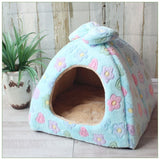 DAIIIBABYYY  -  Foldable Dog House Mat,Cat Litter Teddy Pomeranian Puppy Tent Kennel Nest,Small Medium Dog Chihuahua Mongolian Yurts,Pet Bed