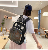 Daiiibabyyy  Ita Backpack Autumn High-capacity Canvas School Bag Transparent Preppy Style Girls Rucksack Teenage Display Bolsa Mujer Сумка