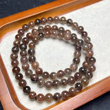 DAIIIBABYYY  -  Natural Black Gold Rutilated Quartz Triple Circle Bracelet For Women Men Love Gift Crystal Beads Strands Jewelry Gift 1PCS