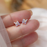 DAIIIBABYYY  -   Sterling Silver For Women Purple Butterfly Zircon Korean Fashion Hot High Quality Lady Wedding Jewelry