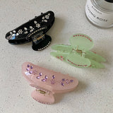 Daiiibabyyy  1PC Rhinestone Decor Hair Claw Clips Set, Elegant Hair Accessories for Women, Chic Hair Clamps for Daily and Party Wear