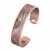 DAIIIBABYYY  -  Tree of Life Stainless Steel Zinc Alloy Magnetic Open Bracelet for Men and Women Fashion Retro Jewelry Gift New 2024
