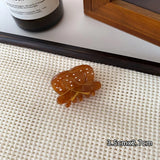 Daiiibabyyy  Acetic acid hair grab, fresh and sweet, can be sung alkaline water knot bread clip, retro bow circle, French style hair clip at