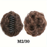 Daiiibabyyy  Synthetic Hair Bun Chignon With Claw Clip Messy Curly Ponytail Hair Extension Heat Resistant Hair For Elegant Women Daily Use