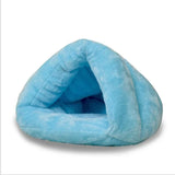 DAIIIBABYYY  -  Cat and Dog Triangle Pet Nest Winter Thickened and Warm Pet Mat Mongolian Yurt Fury Half Closed Sleeping Bag Pet Rest Supplies