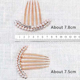 DAIIIBABYYY  -  5 Teeth Hair Side Combs Pearl Crystal Hairpin Comb Wedding Bridal Rhinestone Pearl Crystal Hair Comb Claw Hairpin Hair Accessory