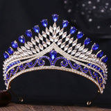Daiiibabyyy  Royal Queen Wedding Crown Rhinestone Crystal Peacock Bridal Diadem Pageant Headdress Bride Tiara Hair Jewelry Accessories