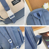 Daiiibabyyy  Fashion Nylon Backpack Large Capacity Korean Color School Bag Multifunction Breathable Book Bag Teenage