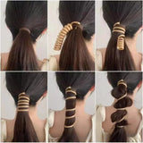 DAIIIBABYYY  -  Long Telephone Line Spiral Hair Bands Women Girls Fashion Elastic Rubber Band Ponytail Holder Hair Accessories Ornaments Rings