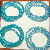 DAIIIBABYYY  -  5MM Natural Azurlite Triple Circles Bracelet Fashion Gemstone Crystal Jewelry For Women Healing Holiday Gift 1PCS