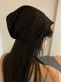 Daiiibabyyy  Lace Countryside Beanies Kerchief Korean Series Versatile Hat Flower Tie Headband light weight Breathable Design court Hat